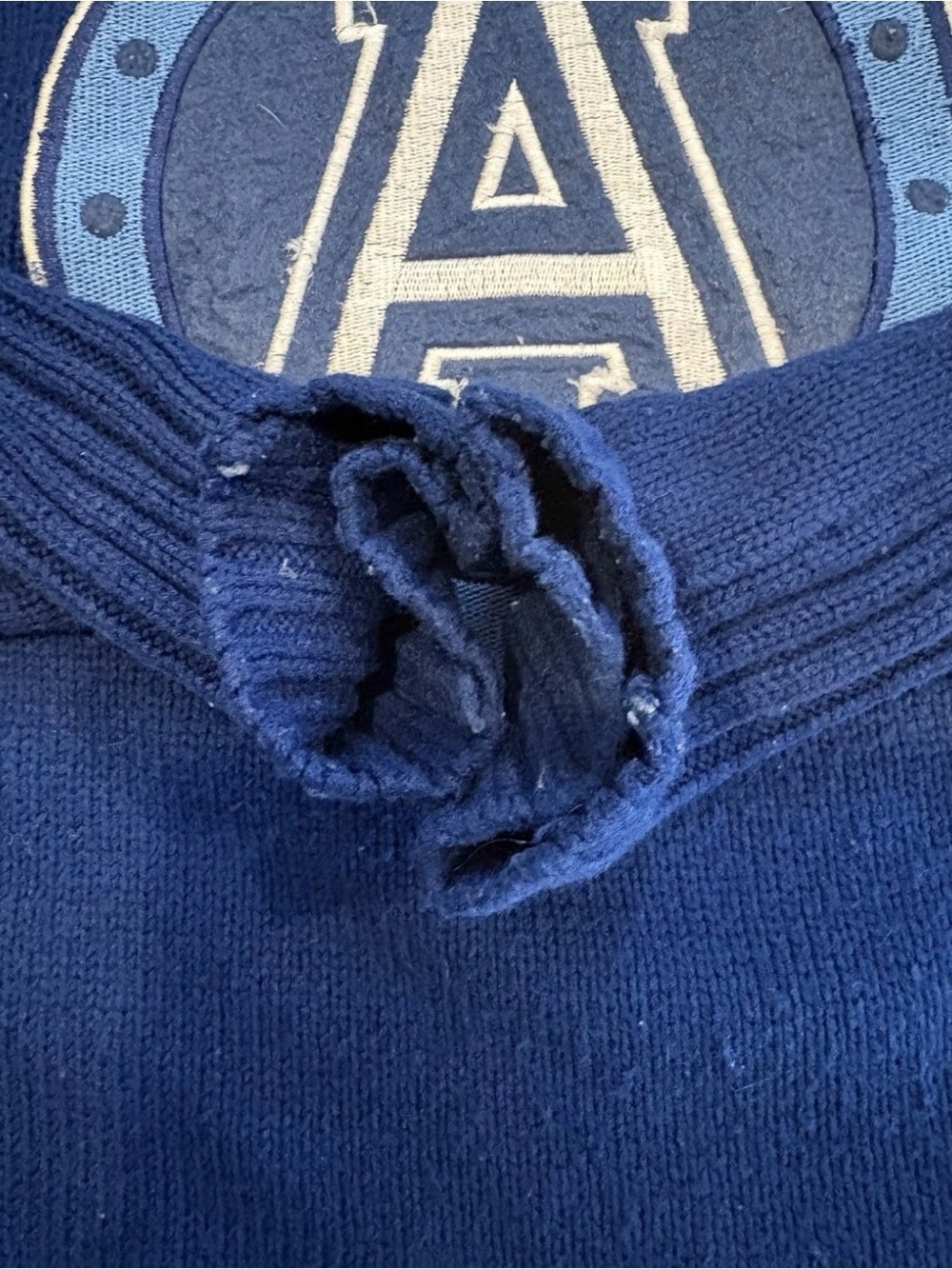 Toronto Argonauts CFL Sweater Size XL Heavy Knit SOGO Sports Quarter Zip Argos - Picture 9 of 9